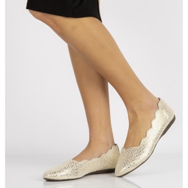 Bailarinas de couro Filippo DP1336 / 20 Go golden dourado amarelo 1