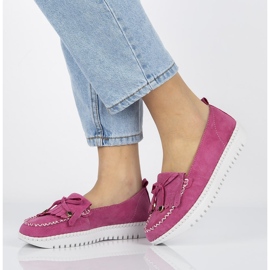 Sapatos de couro Filippo DP021 / 20 Fh rosa 1