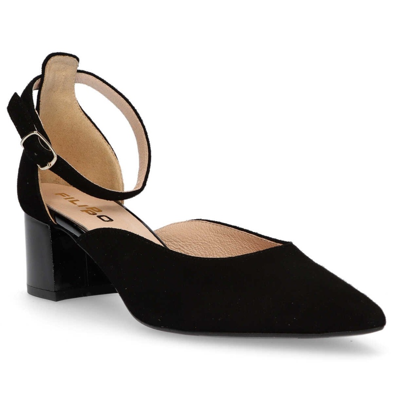 Sapatos de camurça preta Filippo F272 preto 1