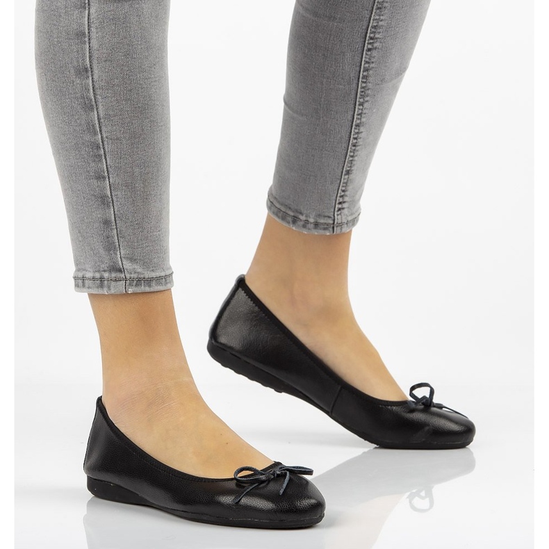 Bailarinas de couro Filippo DP038 / 20 Bk preto 2