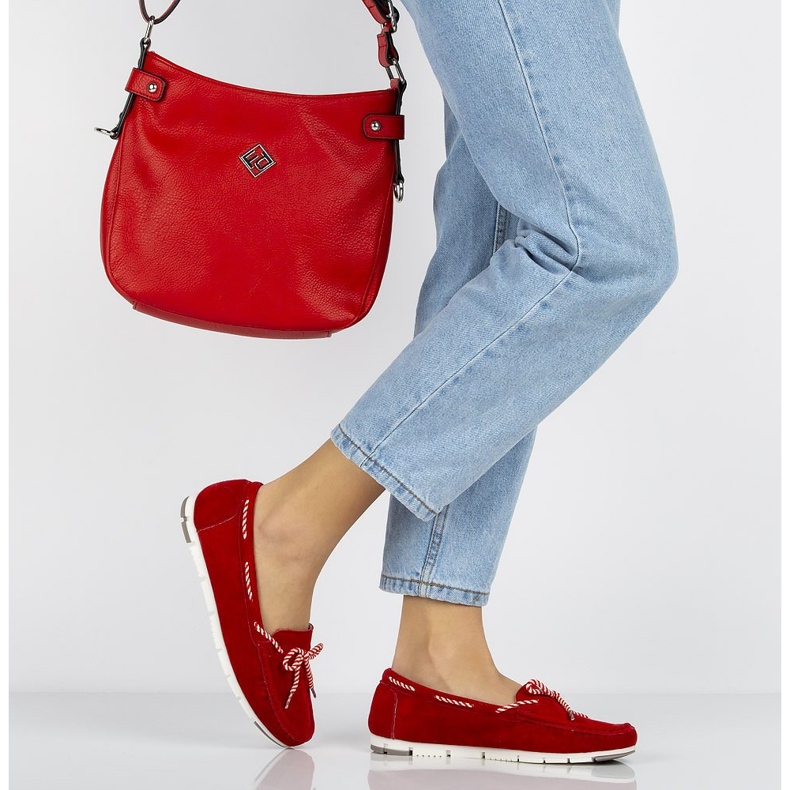 Sapatos de couro vermelho Filippo DP1403 / 20 Rd 2