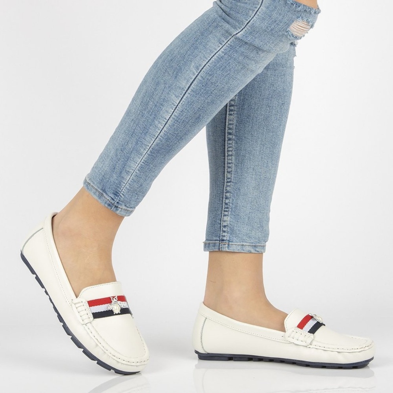 Mocassim de couro Filippo DP1406 / 20 Wh branco 2