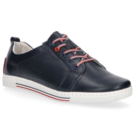 Sapatos de couro Filippo DP008 / 20 Nv azul marinho azul-marinho 1