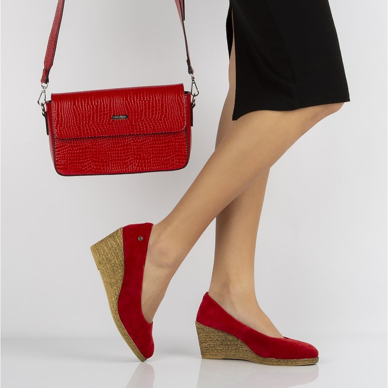 Sapatos de couro vermelho Filippo DP1328 / 20 Rd amarelo 1