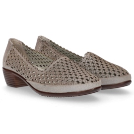 Sapatos de couro Filippo DP748 / 20 Gr cinza 2