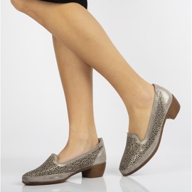 Sapatos de couro Filippo DP1405 / 20 Gr cinza 1