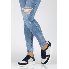 Sapatos Filippo DP1389 / 20 Wh Nv Branco Marinho azul marinho amarelo 1