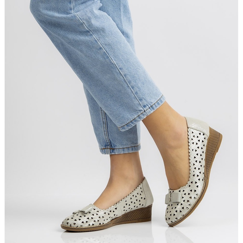 Sapatos de couro Filippo DP752 / 20 Si prata 2