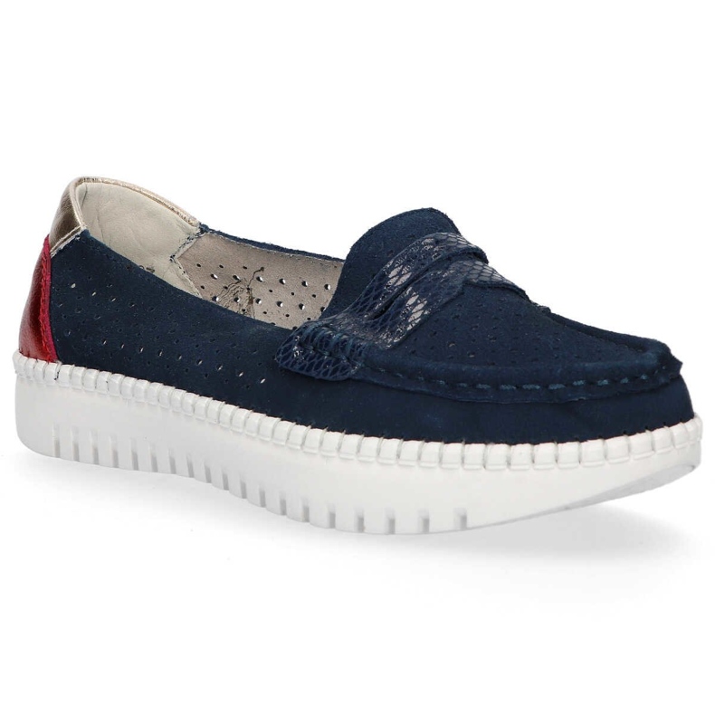 Sapatos de couro Filippo DP1413 / 20 Nv azul marinho azul-marinho 2