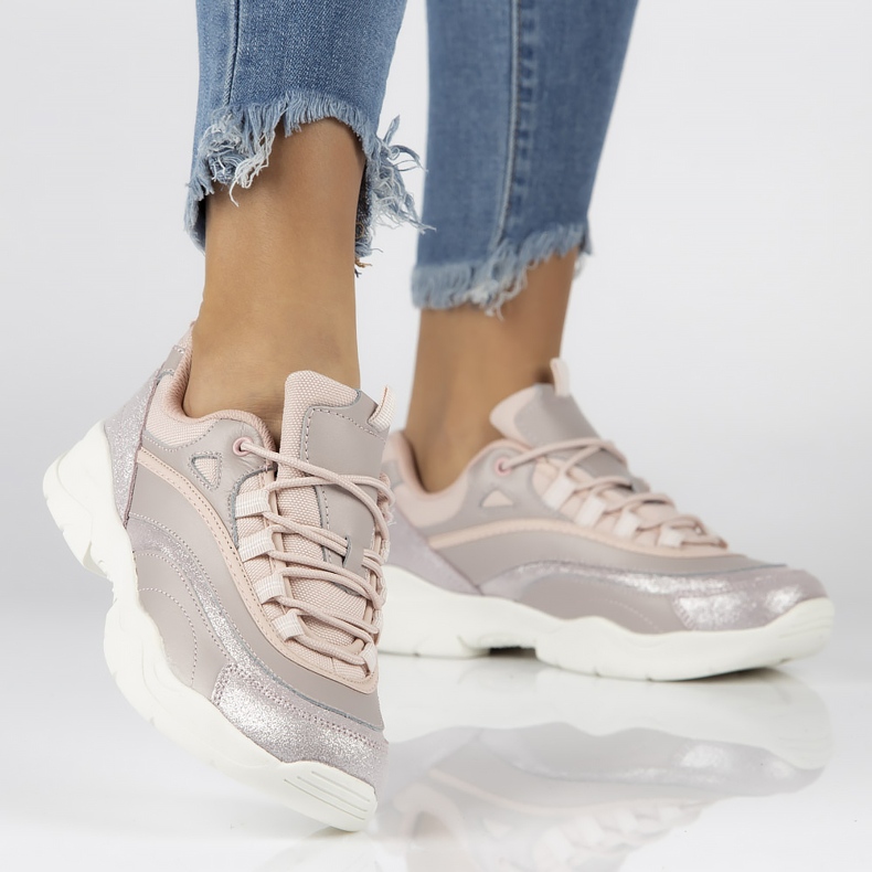 Tênis feminino de couro Filippo DP1411 / 20 Pi rosa 2