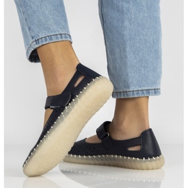 Sapatos de couro Filippo DP1262 / 20 Nv azul marinho 1