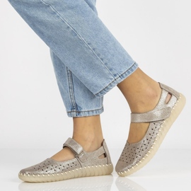 Sapatos de couro Filippo DP1262 / 20 Si prata 1