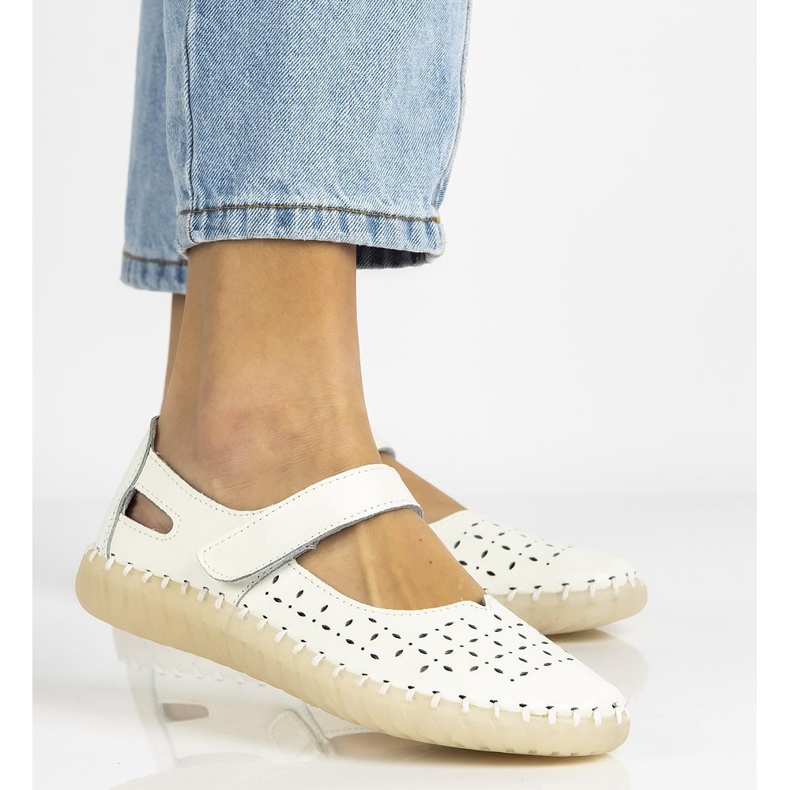 Sapatos de couro Filippo DP1262 / 20 Wh branco 1