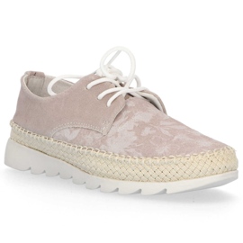 Sapatos de couro Filippo DP701 / 20 Bege 2