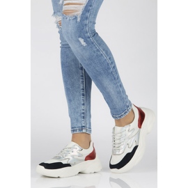 Tênis de couro Filippo DP1410 / 20 Wh Rd branco vermelho 1