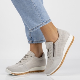 Sapatos de couro Filippo DP1252 / 20 Gr cinza 1