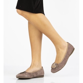 Bailarinas de couro Filippo DP1216 / 20 Sd sand bege castanho 2