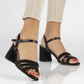 Sandálias pretas Filippo DS1284 / 20 Bk preto 1