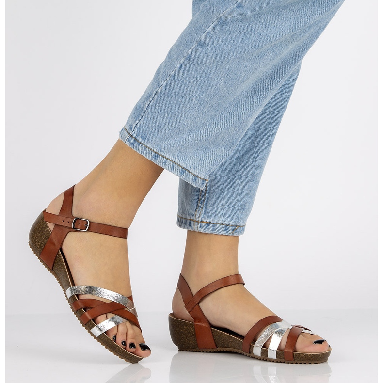 Sandálias de couro Filippo DS1333 / 20 Br marrom castanho 1