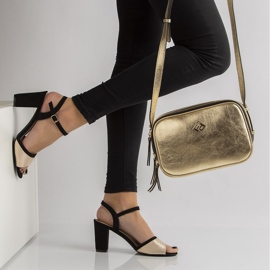 Sandálias Filippo DS777 / 20 Bk Go Black Gold preto dourado 1