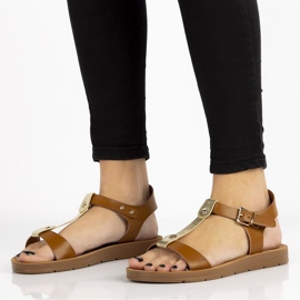 Sandálias castanhas Filippo DS105 / 20 Br marrom amarelo 2