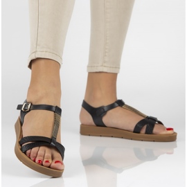 Sandálias pretas Filippo DS802 / 20 Bk preto 2