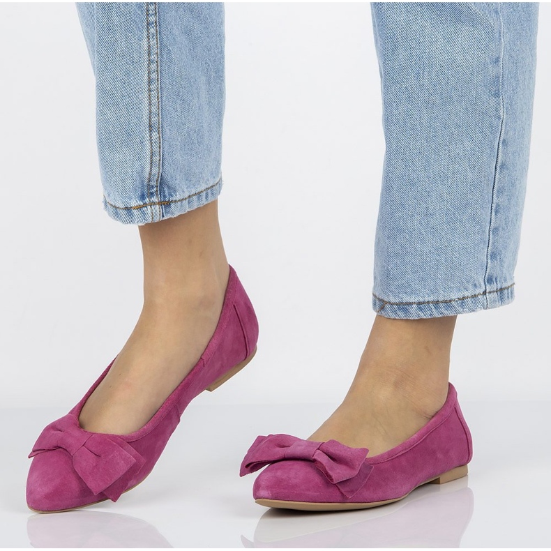 Bailarinas de couro Filippo DP1329 / 20 Fh rosa 2