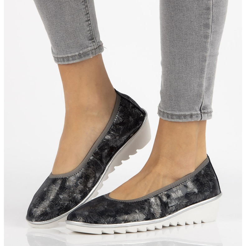 Sapatos de couro Filippo DP046 / 18 Nv Fl azul marinho preto azul-marinho 1