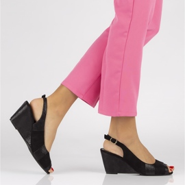 Sandálias pretas Filippo DS36 / 16 Bk preto 2