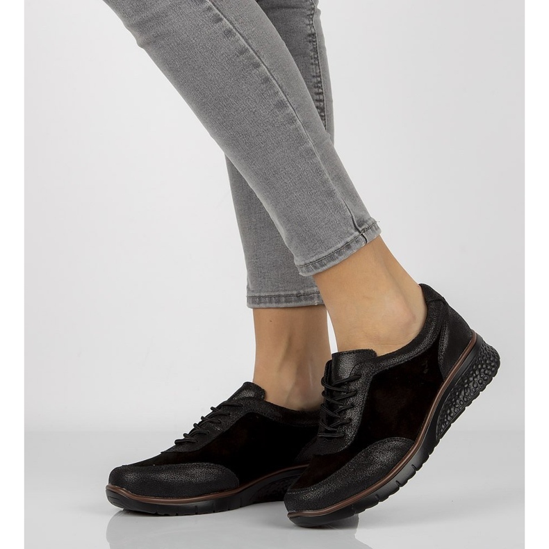 Sapatos de couro Filippo DP1509 / 20 Bk preto 2