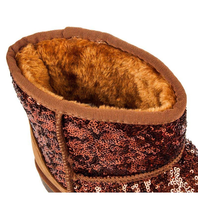 Torna Muklukes brilhantes castanho 1