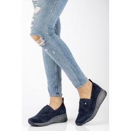 Tênis de couro Filippo DP1500 / 20 Nv T azul marinho 2