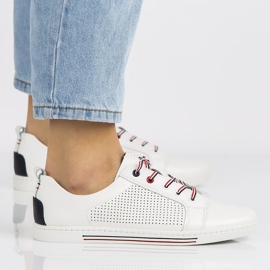 Sapatos de couro Filippo DP008 / 21 Wh branco 2