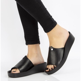 Chinelos de couro Filippo DK2059 / 21 Bk preto 1