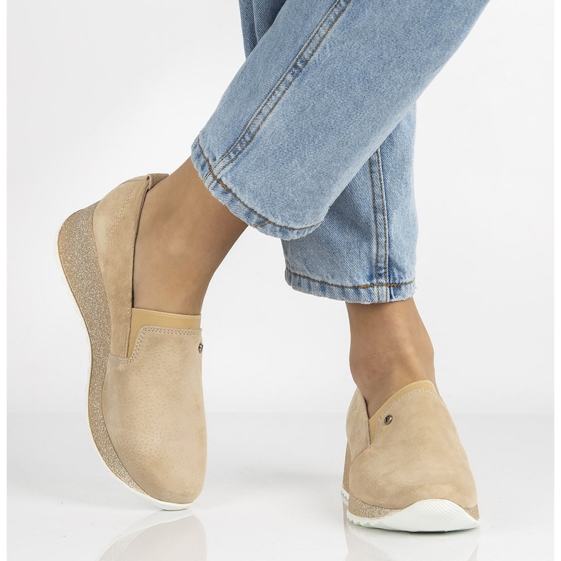 Tênis de couro Filippo DP1500 / 21 Bege 2