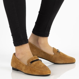 Lordes de couro Filippo DP1209 / 21 Ca Camel marrom 2