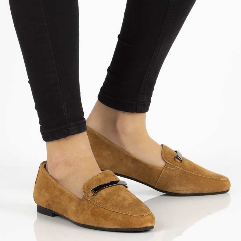 Lordes de couro Filippo DP1209 / 21 Ca Camel marrom 2