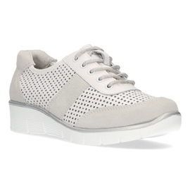 Sapatos de couro Filippo DP028 / 21 Wh branco atado 1