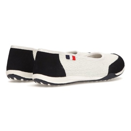 Sapatos de couro Filippo DP142 / 21 Wh Nv branco e azul marinho azul-marinho 1
