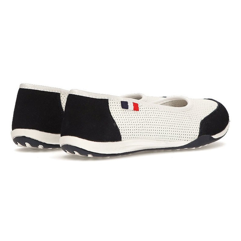 Sapatos de couro Filippo DP142 / 21 Wh Nv branco e azul marinho 1