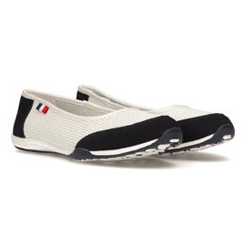 Sapatos de couro Filippo DP142 / 21 Wh Nv branco e azul marinho azul-marinho 2