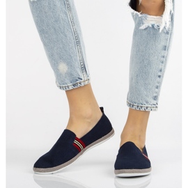 Sapatos de couro Filippo DP2309 / 21 Nv azul marinho 2