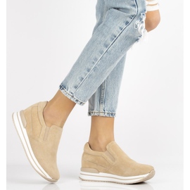 Tênis de couro Filippo DP1512 / 21 Bege 2