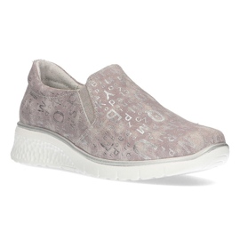 Sapatos de couro Filippo DP1325 / 21 Gr cinza 1