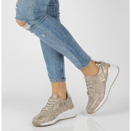 Tênis de couro Filippo DP2003 / 21 Go gold dourado 2