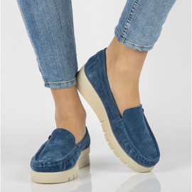 Mocassim de couro Filippo DP2031 / 21 Bl azul 1