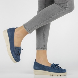 Mocassim de couro Filippo DP2030 / 21 Bl azul 1