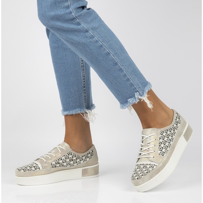 Sapatos de couro FILIPPO DP2026 / 21 Go gold dourado 2