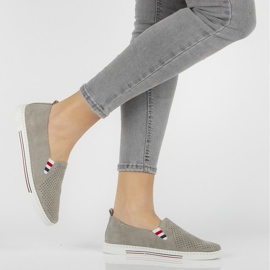 Sapatos de couro FILIPPO DP1272 / 21 Gr cinza 1