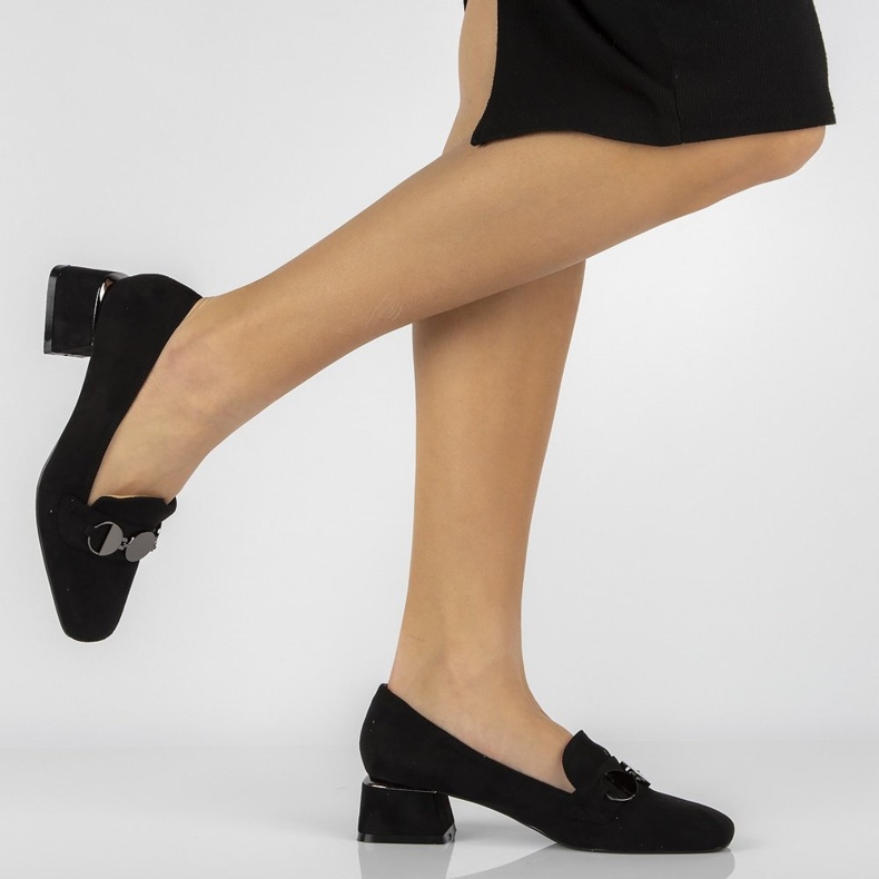 Sapatos de salto alto pretos FILIPPO DP2097 / 22 Bk 1